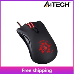 A4Tech Bloody A91 Mouse com fio Macro instantâneo com um clique Io1.1 Macro Drive Motor óptico 8 Programação Macro Gaming Mouse