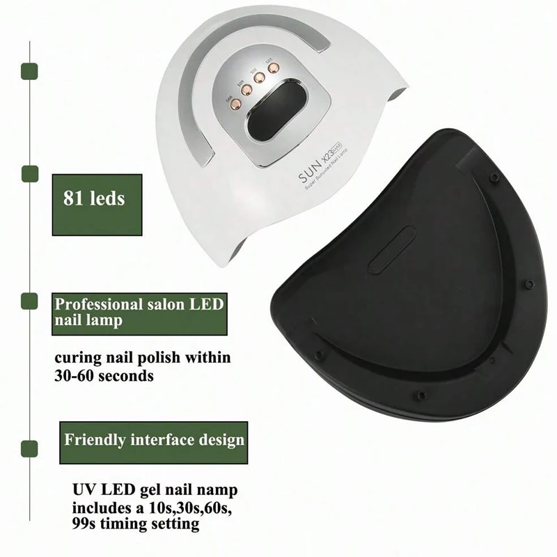 SUN X23 Nail Lamp  Nail Dryer For Manicure 81 Leds UV Light Quick Cure Autosense Nail Lamps