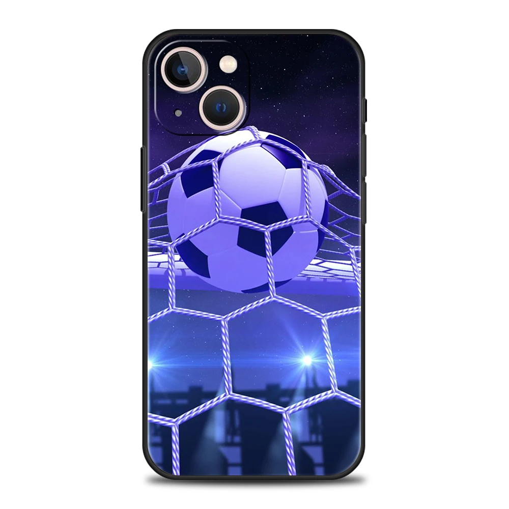 Fußball Sport Handy hülle Abdeckung für iPhone 15 14 13 12 Pro max xr xs x 11 7 8 plus se 2020 13 Mini Silikon Soft shell Capas Tasche