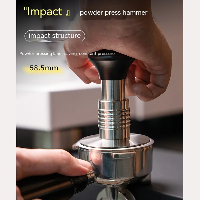 

Constant Pressure Coffee Powder Hammer Hand Press 58.5mm Espresso Cloth Powder Leveler Tools Stainless Steel Kitchen Accessories