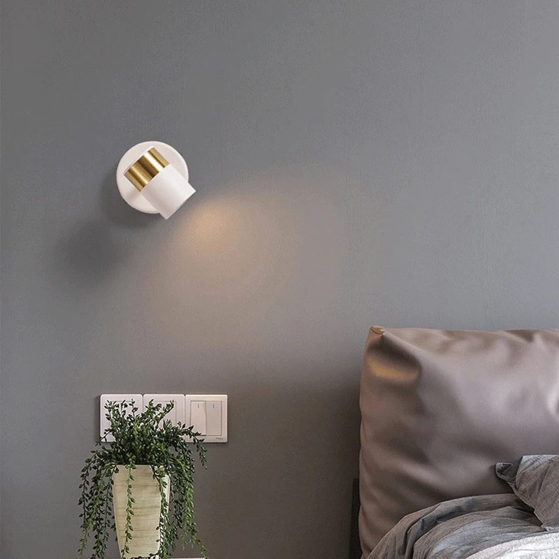 

GEFENSI 6W GU10 LED Ceiling Wall Light Spot Lights Modern Style Folding Rotation Indoor Home Hotel Bedroom Bedside Living Room W