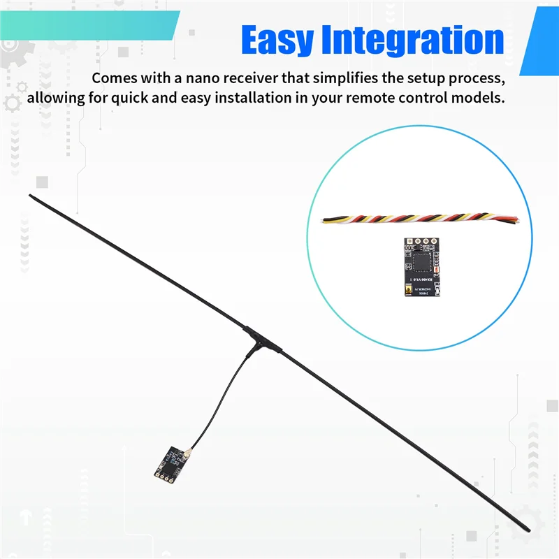 MACH-リモートコントロールモデル 433Mhz TX400 RX Nano ELRSレシーバー、長距離370-420Mhz周波数スペクトル