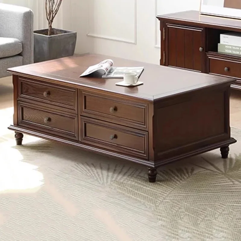 

Wooden Storage Coffee Table Decoration Living Room Designer Writing Dinner Side Table Professional Mesas Bajas Home Furniture