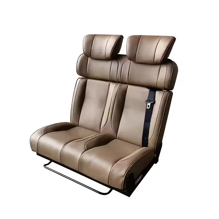 

RV Swivel Seat, Rock and Roll PU Leather Modified Car Seats 2 2 Seat Folding Bed for Camper Conversion RV and Cara