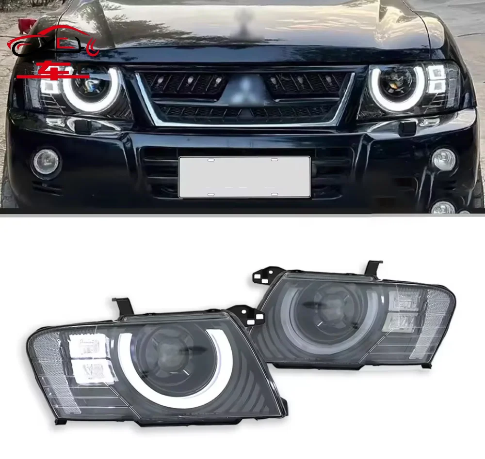 

XCH Car Lights for Mitsubishi Pajero Headlight 2004-2014 LED Projetor Head Lamp Daytime Running Light Automotive Accessories