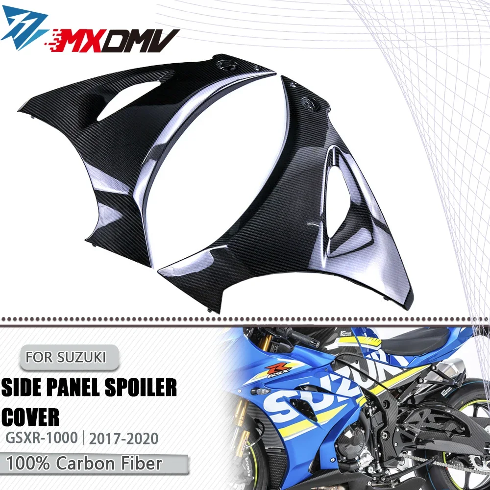 

3K Carbon Fiber Motorcycle Accessories Side panel spoiler cover Side panel fairing For Suzuki GSXR GSX-R 1000 2017-2022