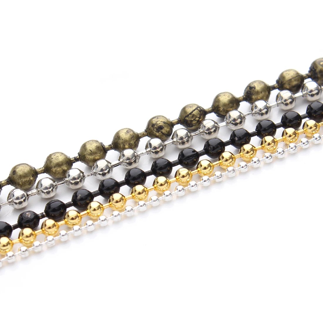 10meter/lot 1.2/1.5/2.0/2.4/3.2mm Antique Bronze Ball Chain Necklace Bulk for DIY Necklaces & Bracelets Jewelry Making Fingdings