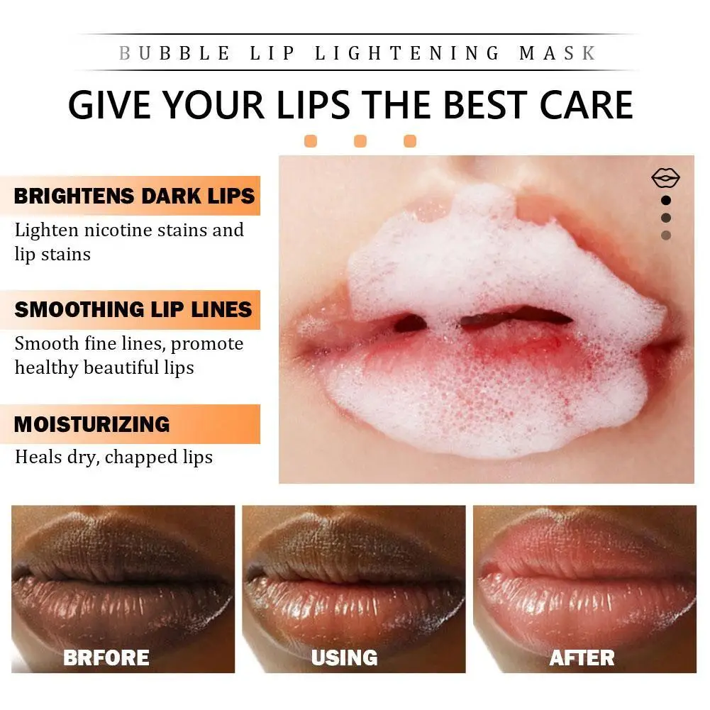 Bubble Brightening Lip Mask, Nutritivo Reparação Lábio, Pigmento Clareador, Linhas, Resista Removendo Rachaduras, Cuidado Clarear, Dr P9C4, 25g