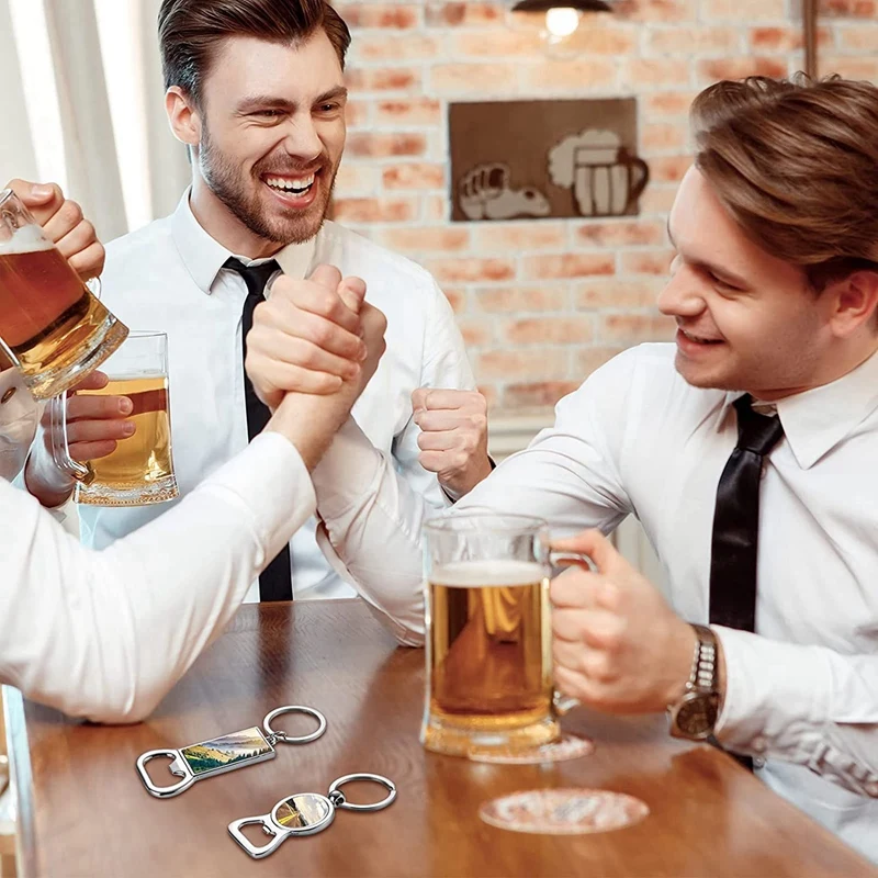 Sublimação Em Branco Chaveiros, Abridor De Garrafas De Metal, Chaveiro, Transferência De Calor De Alumínio Chaveiro, Hot-30 Pcs