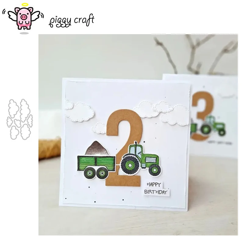 Piggy Craft Metall-Stanzformen, Stanzform, Wolken-Dekoration, Scrapbook-Papier, Bastelwerkzeug, Messerform, Stanzwerkzeug, Schablone, Stanzformen