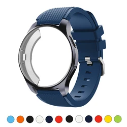 Silicone Case+band For Samsung Galaxy watch 46mm/42mm strap Gear S3 Frontier Band Sports watchband+Protector watch case 42/46 mm