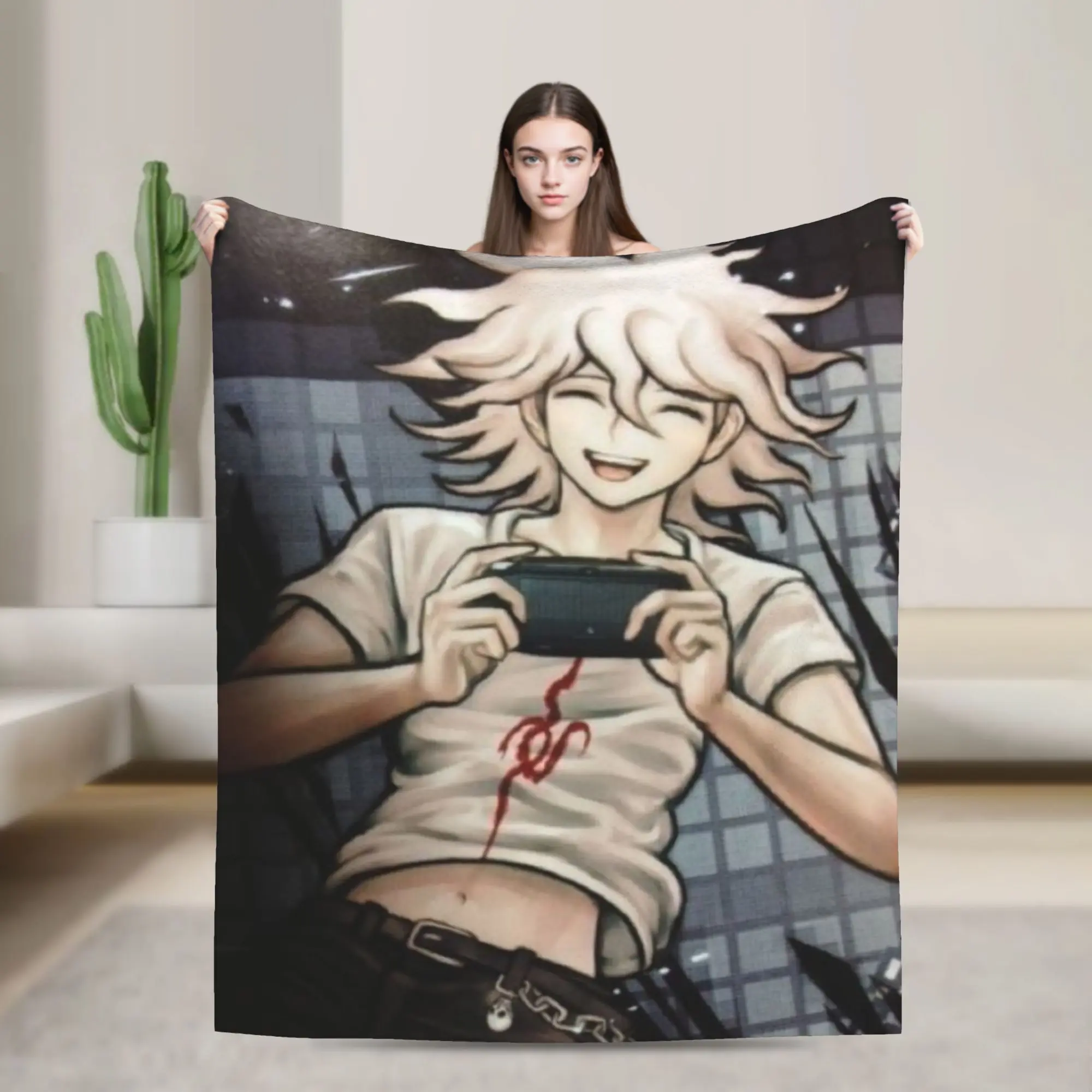 Nagito Komaeda The Ultimate Blankets Flannel  Cozy Lightweight Thin Throw Blankets for Home Bedding Throws