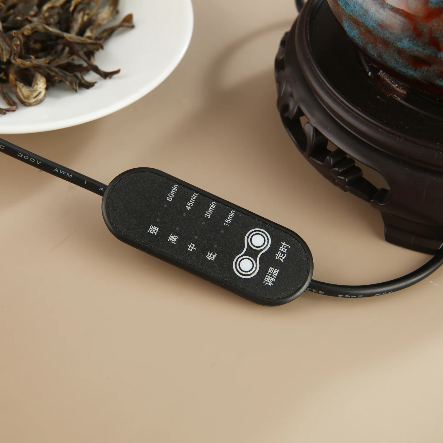Electronic Incense Burner Ceramic Essential Oil Burner Timing Adjustable Temperature Wax Melter Warmer with USB Plug