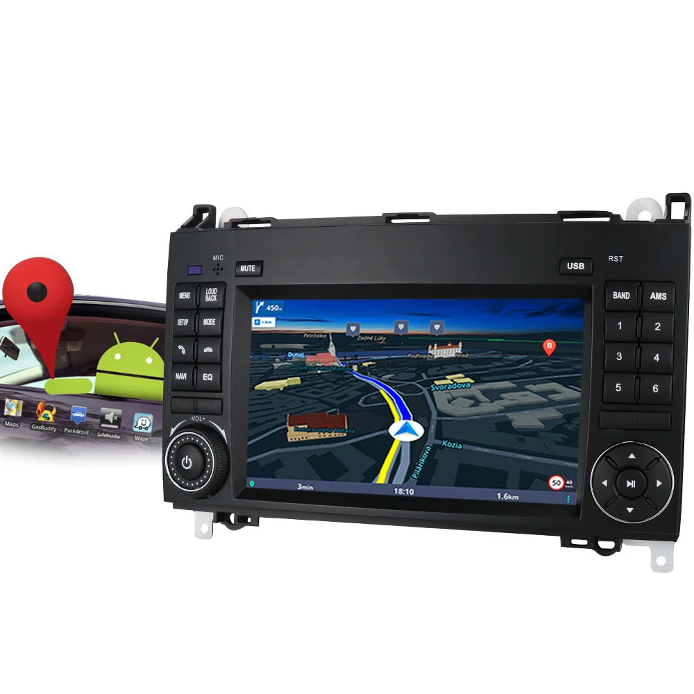 Android car radio with Wireless carplay GPS Navigation for Mercedes-Benz B-Class W245 B160/B170/B180/B200 2004-2012