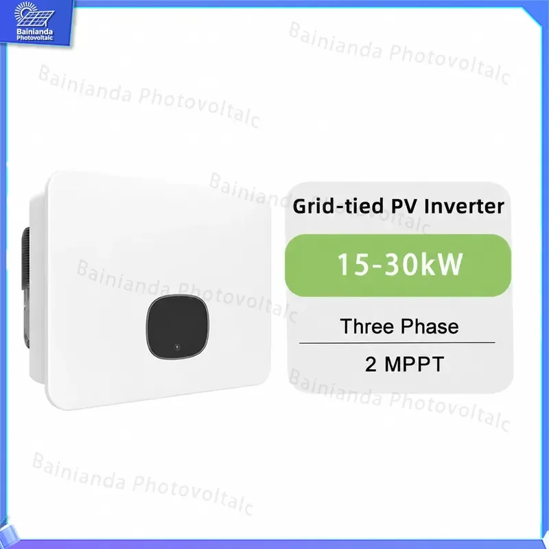 Three Phase Solar Inverter 15KW 20KW 25KW 30KW Grid Tied PV Inverter 2 MPPT Commercial Industrial On Grid Power Converter