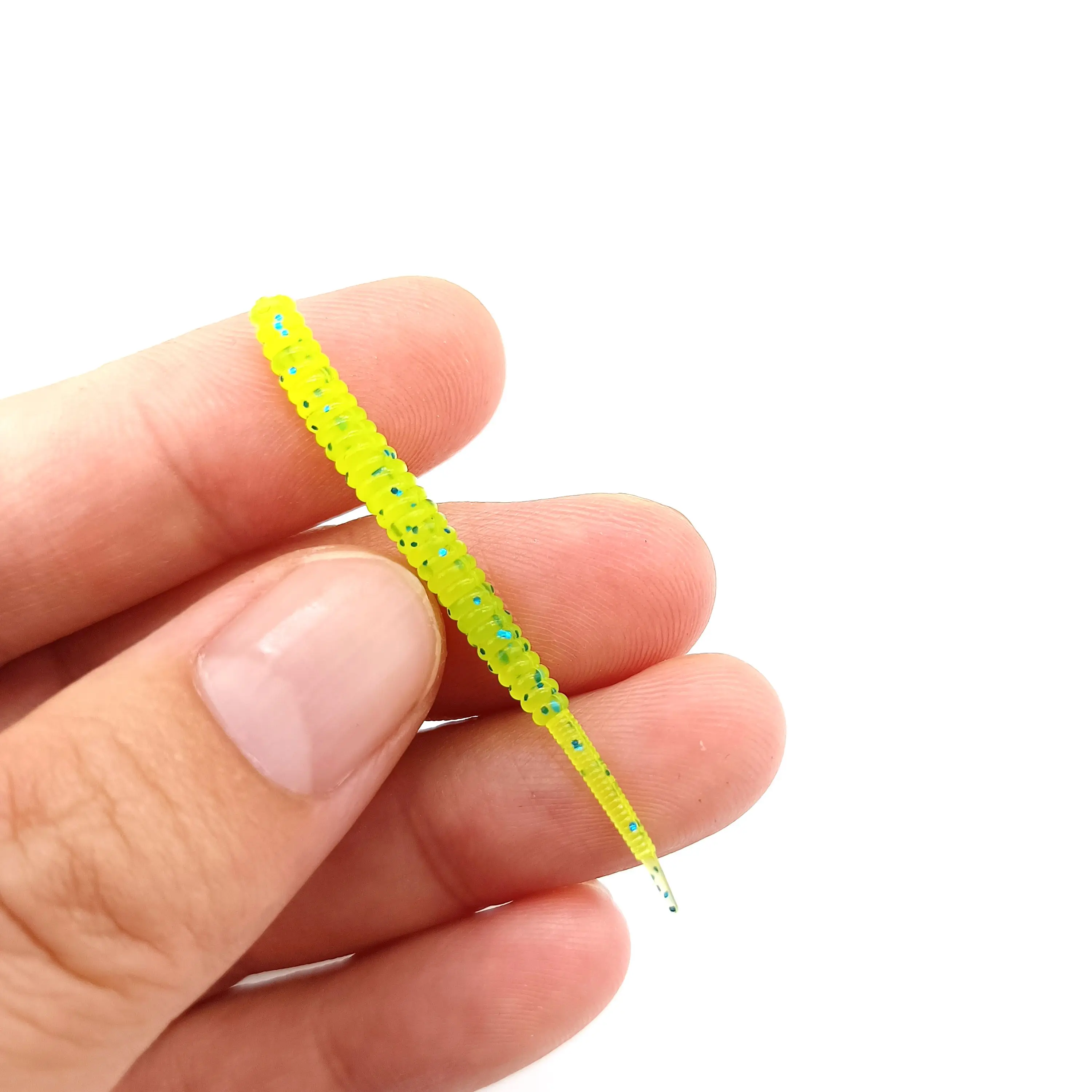 DUODUOYU 10 TEILE/LOS Kleine Weiche Angeln Locken 0,4g/40mm Wobbler Künstliche Nadel Schwanz Silikon Köder Wurm köder Angelgerät – Detail 7