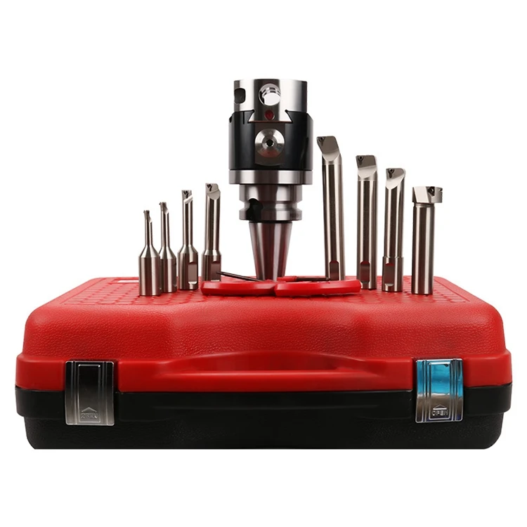 Quality Assurance Precision NBH2084 Boring Head Set R8 BT NT MT Shank With 8pcs Adjustable Insert Boring Bar