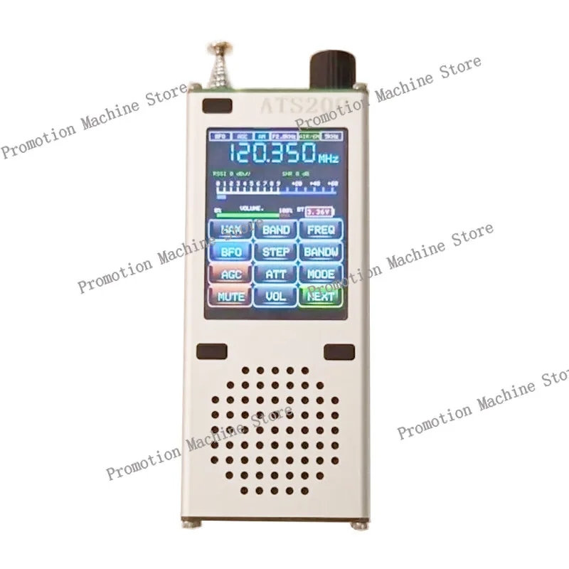 

ATS200 Авиационный диапазон авиационного диапазона Радиоприемник FM SI4732+ESP32+Bluetooth+2,4-дюймовый сенсорный дисплей SSB FM, AM, LSB, USB MW SW AIR