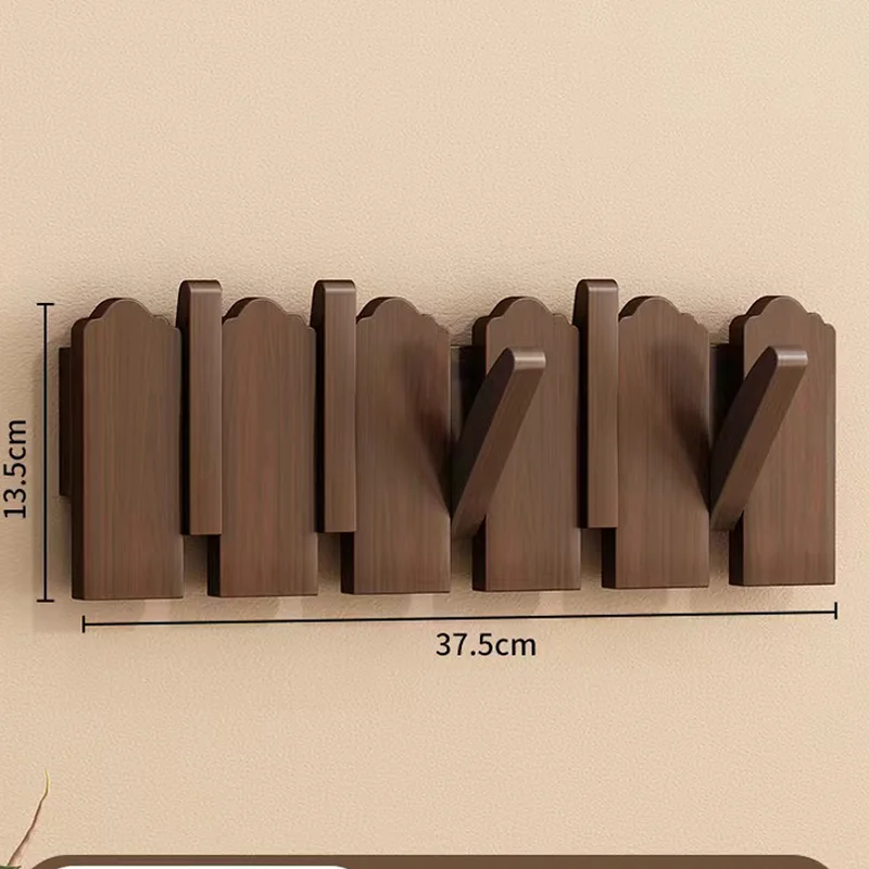 Luxury Walnut Wood Clouds Wall Mounted Coat Rack Clothes Hat Key Hooks Backpack Coat Pants Interior Furniture Bedroom Decoration