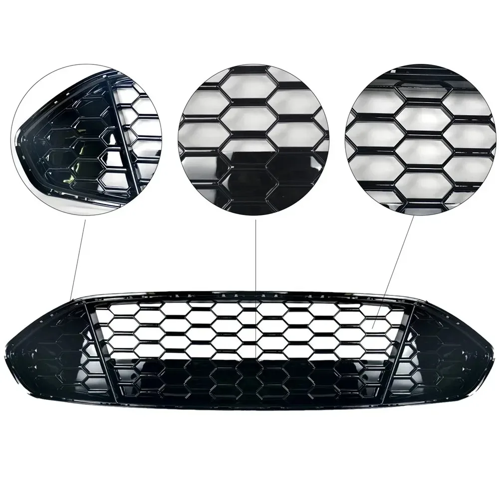 Car Front Bumper Centre Grille For Ford Fusion Mondeo 2013 2014 2015 2016 Honeycomb Mesh Front Racing Grills Sporty Grill Cover