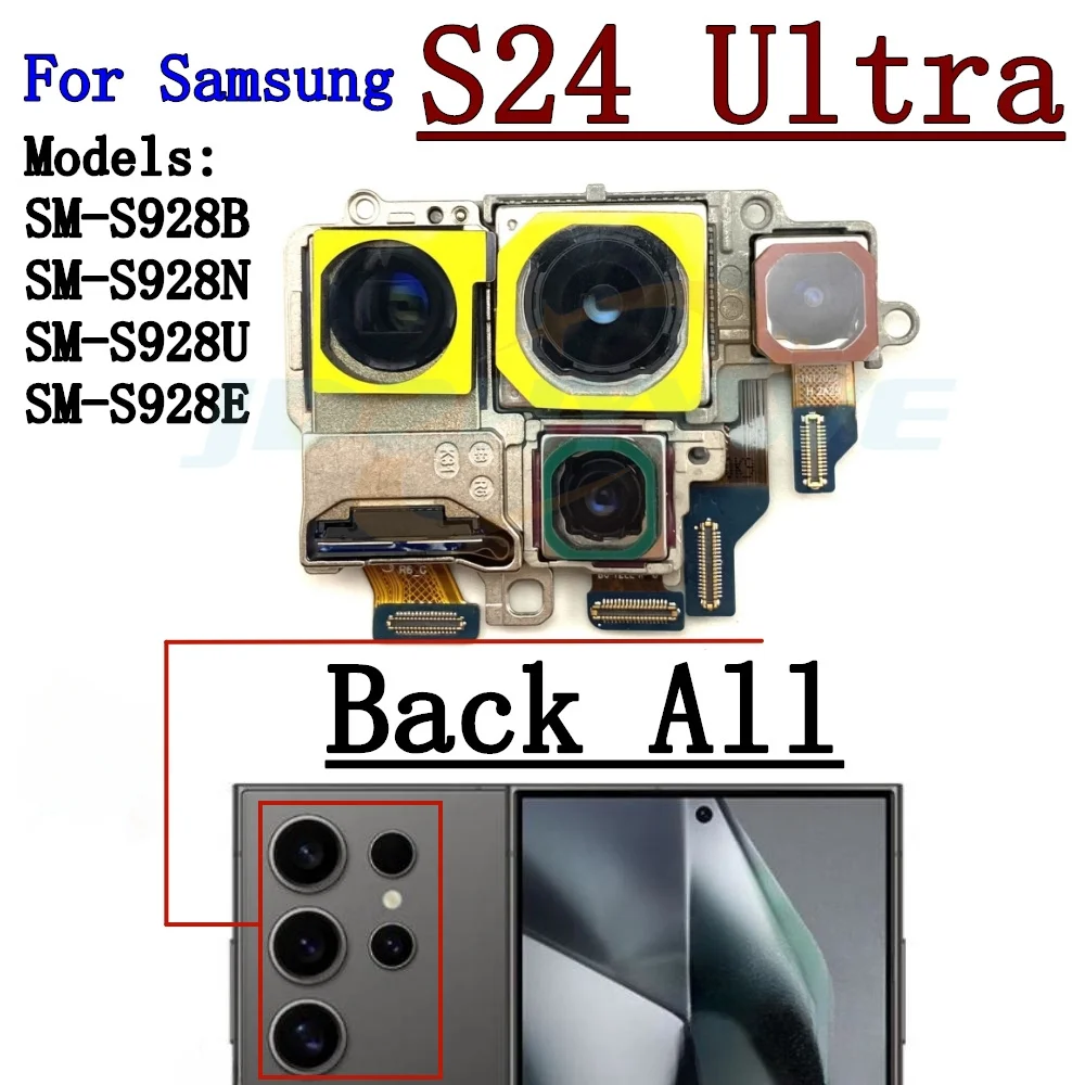 Front Rear View Back Camera For Samsung S24 Ultra S24Ultra S928 Small Frontal Main Facing Camera Module Flex Parts