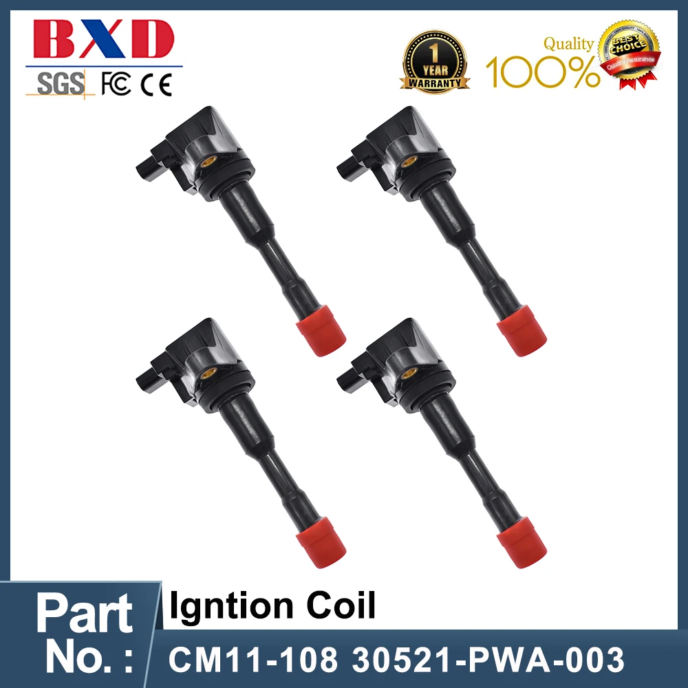 1/4PCS CM11-108 30521-PWA-003 Ignition Coil  For Honda Civic Jazz CITY MOBILIO