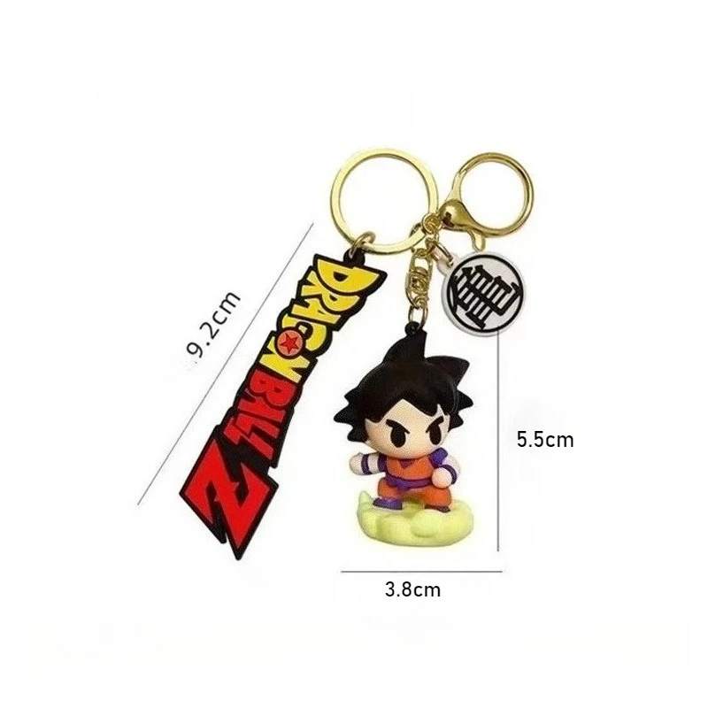 Breloczek PVC z motywem anime Dragon Ball, figurki Goku, Piccolo, Buu, Vegeta, zawieszka do kluczy samochodowych, brelok do torby, prezent