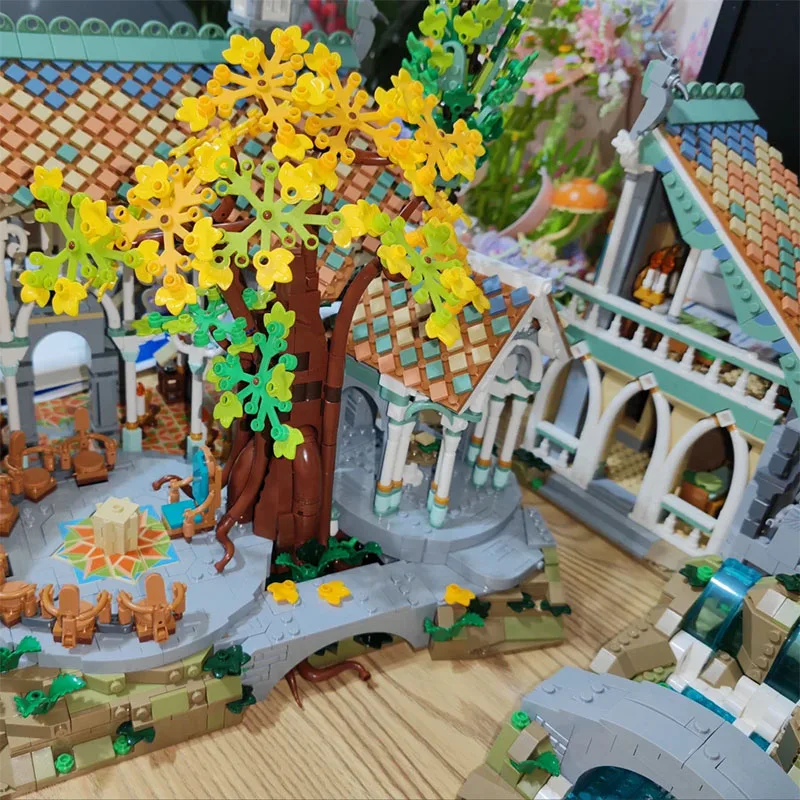 6167 قطعة فالي قلعة اللبنات مجموعات MOC الجسيمات الصغيرة شارع سلسلة الطوب نموذج اللعب عرض جمع هدايا العيد #6