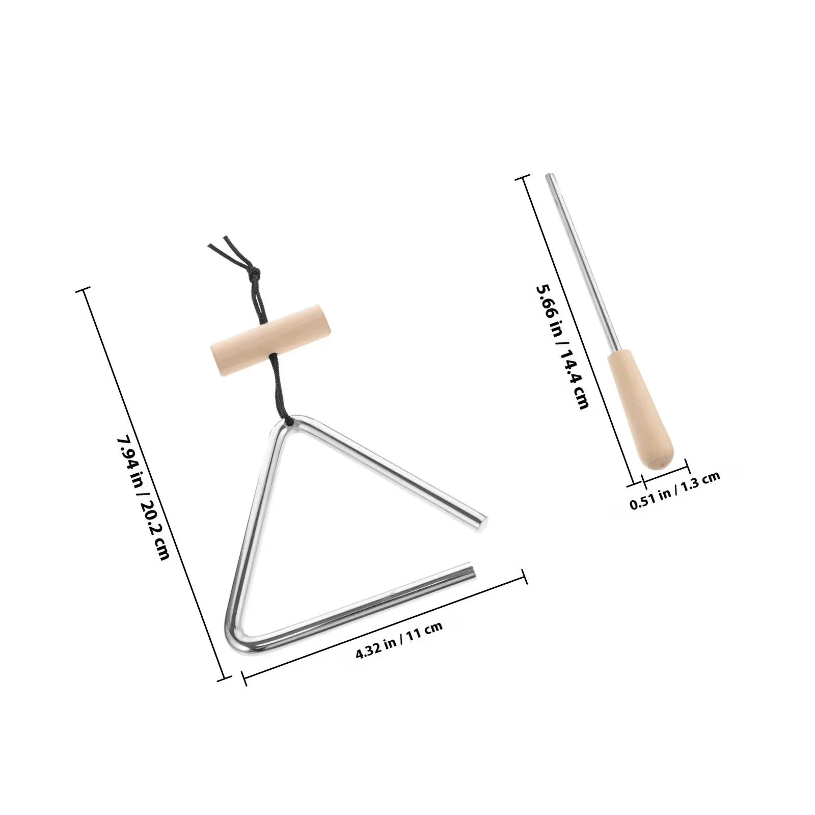 Conjunto de Instrumentos de Percussão Triangulares para Educação Musical e Desenvolvimento Musical