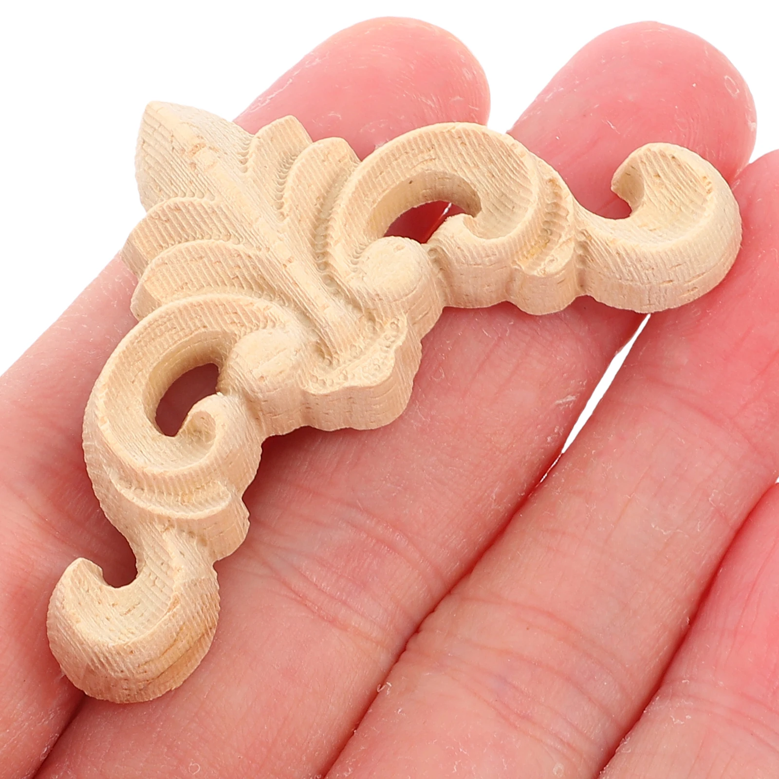 

12 Pcs Decoration Furniture Flower Wood Carved Appliques European Style Wooden Furniture Onlay Applique Frame Embellishment