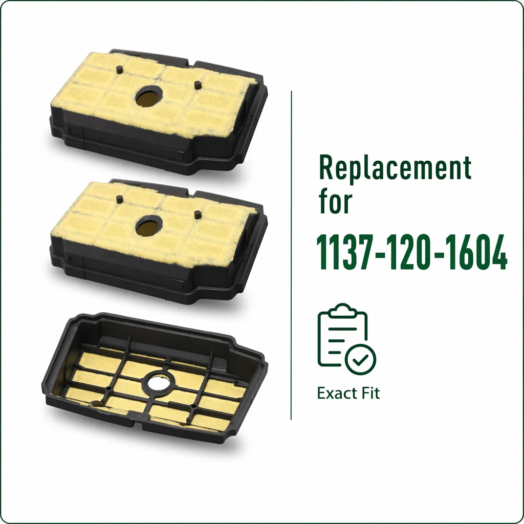 3 Pack Air Filter Cleaner Replacement For Stihl MS193 MS193T MS194 MS194T Chainsaw Parts Tools 1137 120 1604 1137-120-1604