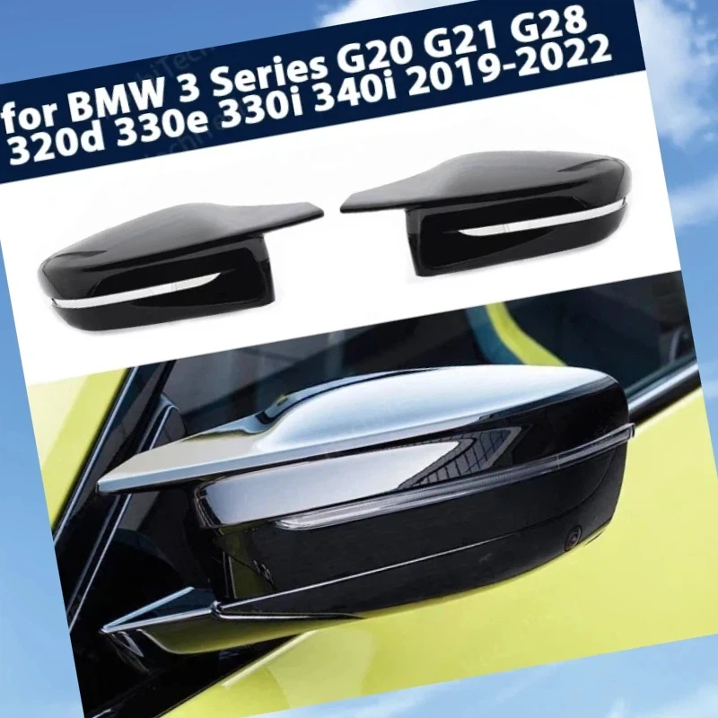 

G30 G38 Bright Black Side Wing Rearview Mirror cover caps For BMW 3 4 5 7 Series G20 G21 G28 G22 G11 G12 M4 style LHD RHD