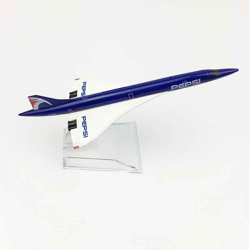 16CM Alloy aircraft model Pepsi Concorde Diecast Aviation Plane Collectible Miniature Toys for Boys Dropshipping