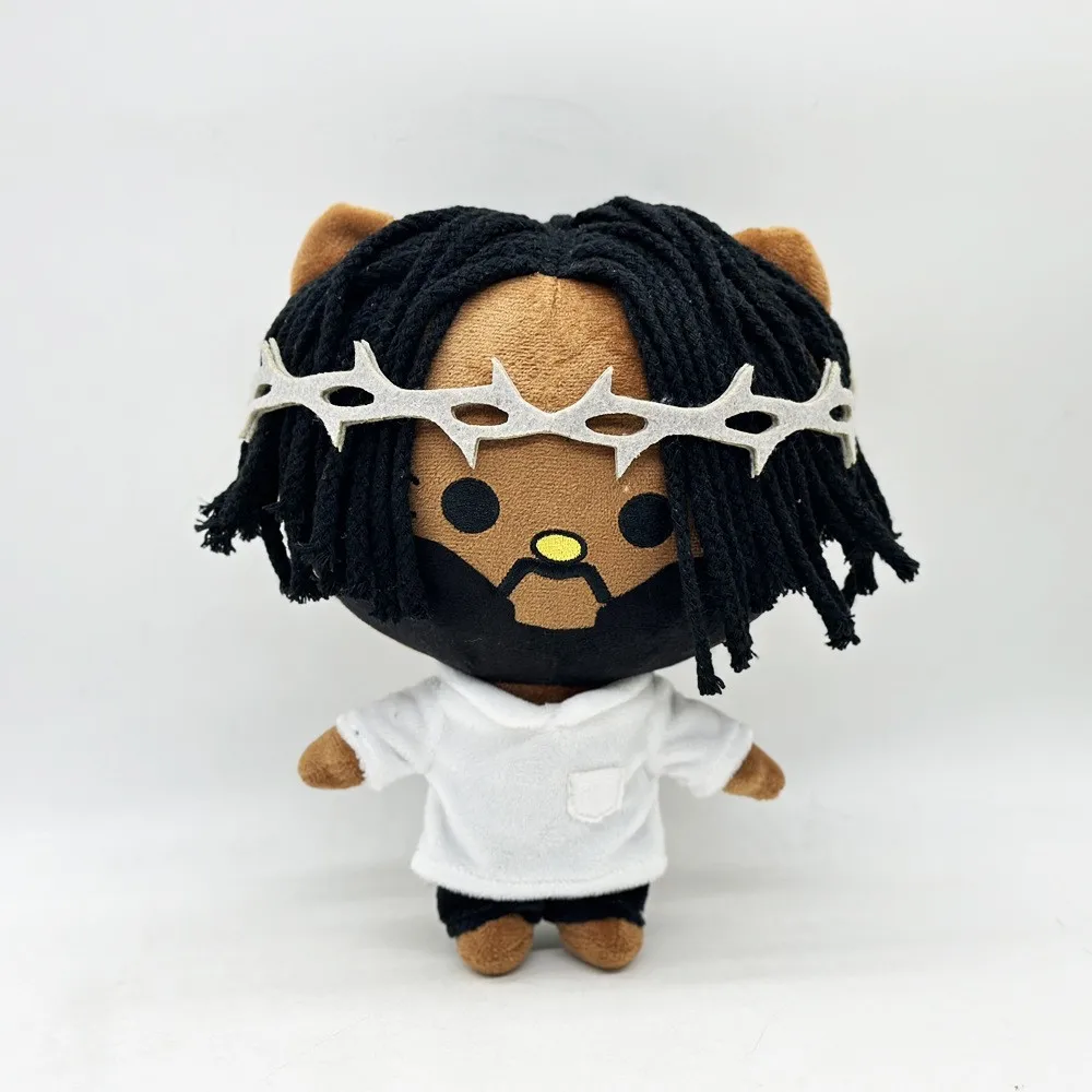 

Hello Kitty as Kendrick Lamar Plush Doll 25cm Plushies Stuffed Toys Cute Kids Boys Girls Birthday Christmas Collection Gifts