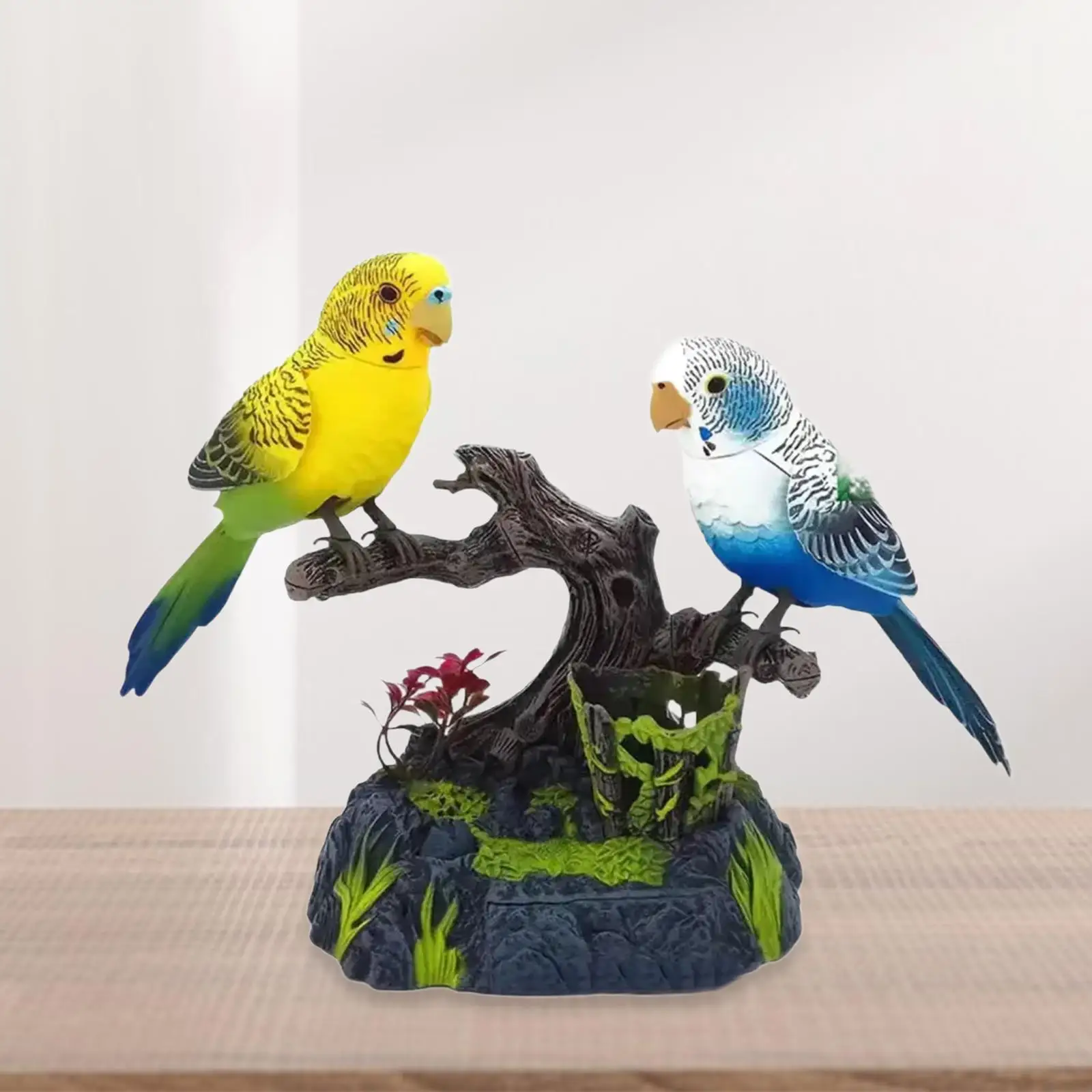 Talking Parrots Move Activate Dancing Chirping Bird Interactive Toy Home Office Desk Decoration Electronic Pet for Holiday Gift
