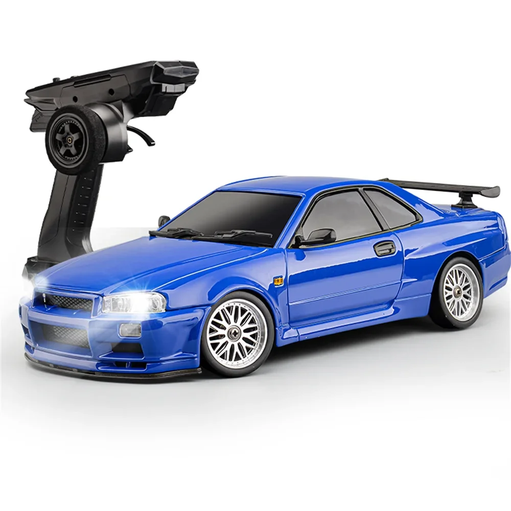 LDRC 1899/A99 RTR 1/18 2.4G RWD RC Car Drift GTR R34 Gyro LED Light On-Road Full Proportional Alloy Body Shell Racing Vehicles M