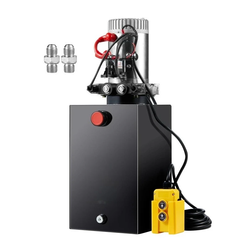 ydraulic Pump Hydraulic Power Unit Double Acting Dump Trailer Pump 0.91GPM Flow Rate DC 12V Hydraulic Pump