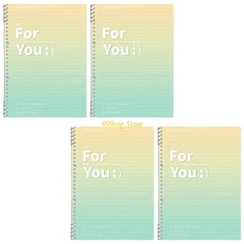 C90C 26 Hole Punched Binder Notebook Planner Binder Journal Notebook, Lined