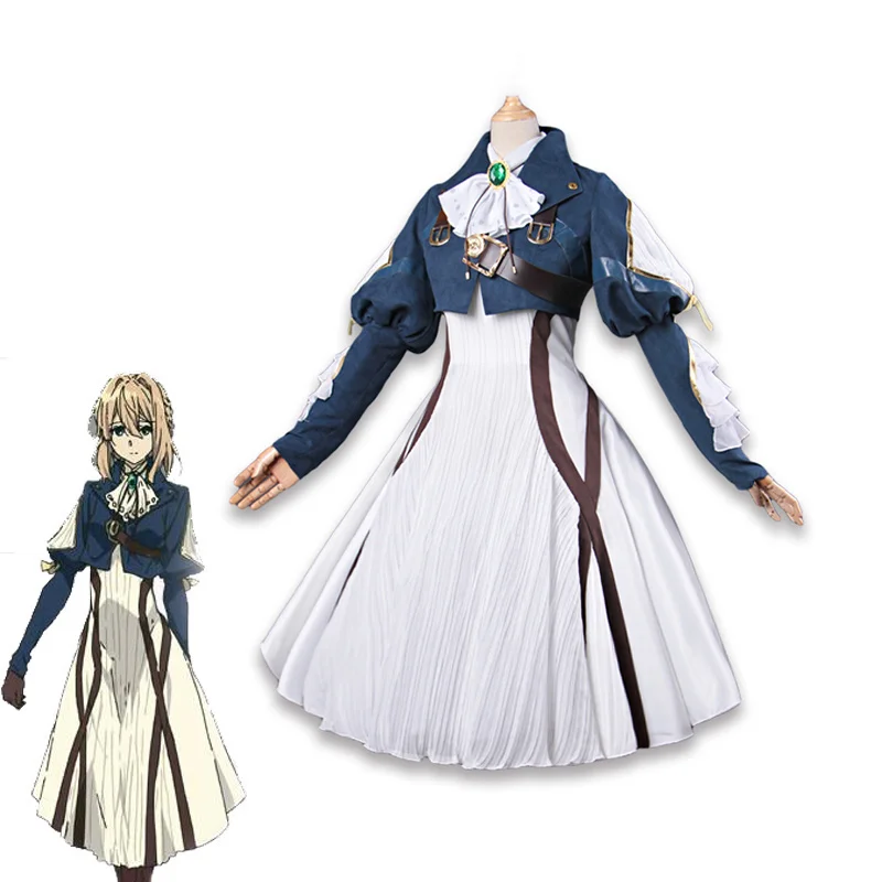 

Anime Violet Evergarden Cosplay Costume Auto Memory Doll Girls Halloween Carnival Dress Medieval Gothic Uniform Custom Made