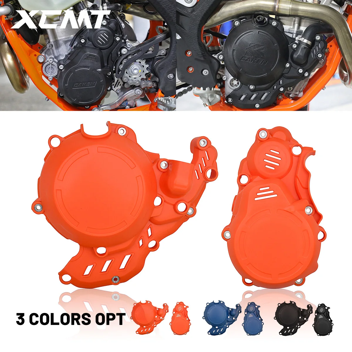 For KTM EXC-F 350 250 2017-2023 XCF-W 350 2020-2022 FREERIDE 4T 250 F Thickened Crankcase Guard Protector Ignition Clutch Cover