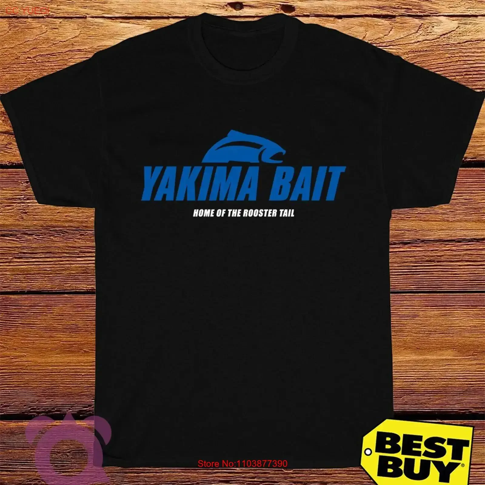 Nova Camiseta Masculina Engraçada com Logo Yakima Bait Fishing, Fabricada nos EUA, Tamanhos S a 5XL, Estilo Vintage Lavado, Roupa Casual com Estampa Gráfica de Designer