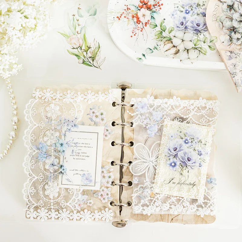 Mr. Paper, 20PCS, Flower and Leaf Themed Stickers, DIY Decorative Scrapbook Notebook Photo Frame Diary Stationery Stickers