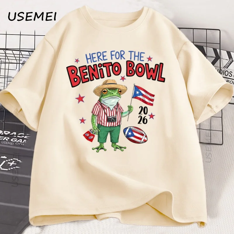 هنا لوعاء بينيتو تي شيرت بورتوريكو لكرة القدم 2026 التي شيرت الفخر الإسباني لعبة يوم تي شيرت مطبوع تي شيرتات قطن الملابس