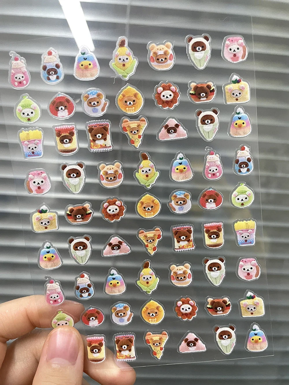 2025 Hot Sale Longleg Cartoon Nail Sticker High Quality Transparent Large Size Manicure Decoration Sticker Children's Gift
