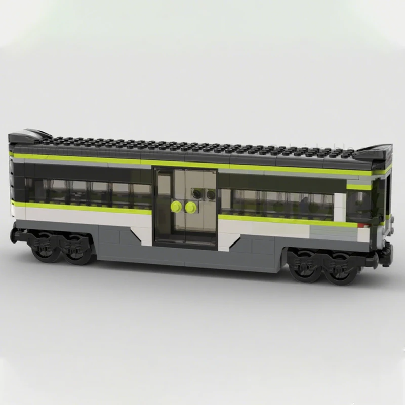 255PCS MOC 60337 Alt Build Cab Coach 변환 DIY 모듈식 빌딩 블록 어린이를위한 기차역 모델 장난감