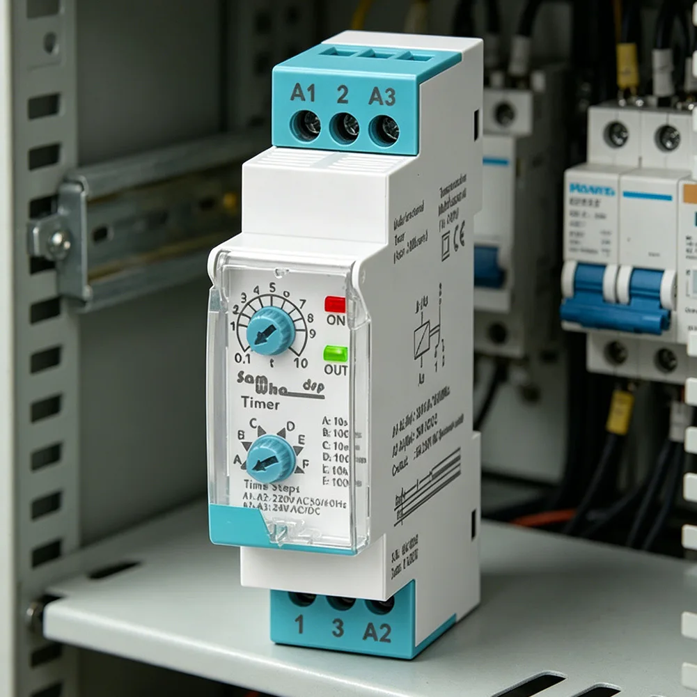 1pc ERV-08-V2 Adjustable Electronic Time Delay Relay 0.1S~100 Hours Timer-Relay For Industrial Housing Factories Time Controller