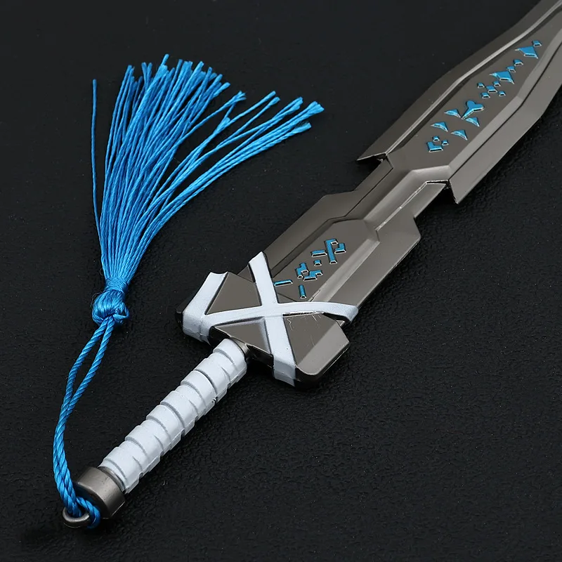 22 cm/8.66 pollici Dungeon Periferiche di Gioco Terra Pietra Spada Gigante Shadowless katana coltello In Metallo Artigianato Regalo Giocattoli Ornamenti Modelli