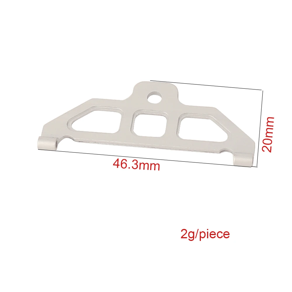 Aluminum Battery Cover Chassis Plate for 1/24 AX24 RC Crawler Car Bottom Guard Plate Upgrade Parts Black Red Silver 2g