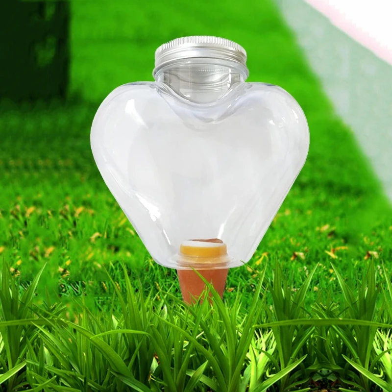 2pcs 500ml Garden Automatic Watering Tool Heart Indoor Drip Irrigation Watering System Potted Plant Waterers Spikes Houseplant