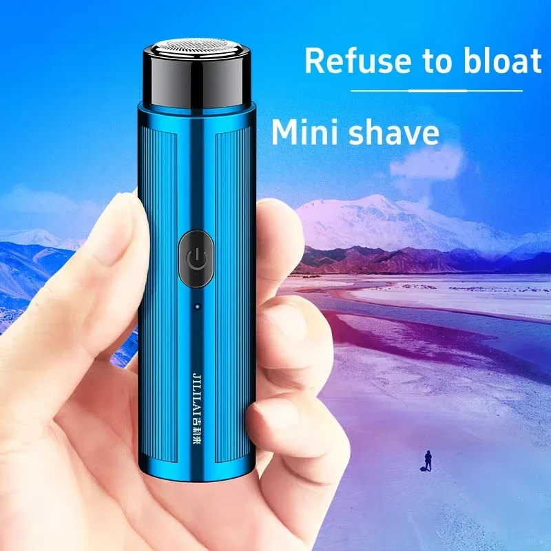 Mini Afeitadora eléctrica portátil para hombres, maquinilla de afeitar eléctrica, cuchillo para Barba, afeitadoras con carga USB para hombres, máquina de afeitar para cara y cuerpo